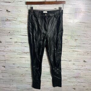 Aritzia Wilfred Free Charm Pant Black size 0 faux leather